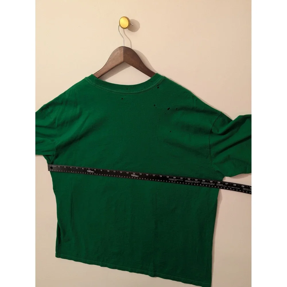 Nike T-Shirt Mens XXL Green Fair Distressed Oregon Ducks NCAA Graphic Tee